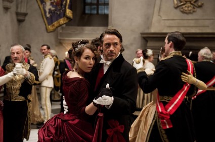 Robert Downey Jr and Noomi Rapace in "Sherlock Holmes: A Game of Shadows"