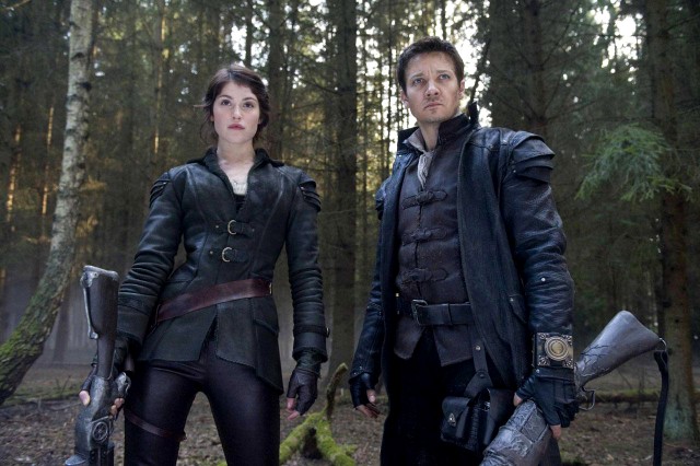 Gemma Arterton and Jeremy Renner as "Hansel and Gretel: Witch Hunters"