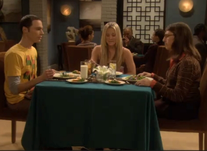Sheldon and Amy on a date ... with Penny